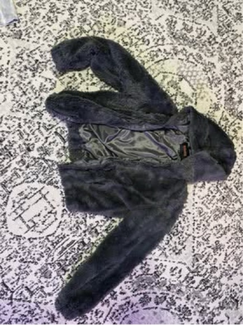 Faux Fur Jacket - Dark Gray